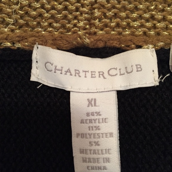 Charter Club Shawl Collar Open Front Sweater - Picture 7 of 7